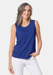 Gepflegtes Top in formstabiler Ware - royalblau - Gr. 20 von Goldner Fashion
