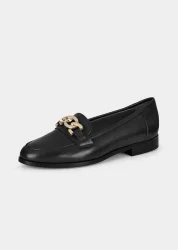 Slipper aus Leder in Komfort-Weite - braun - Gr. 36 von Goldner Fashion