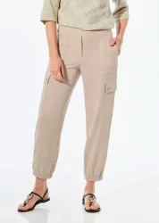Cargohose SARA mit Taschen - beige - Gr. 255 von Goldner Fashion