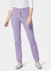 Schmale High-Stretch-Jeans LOUISA - flieder - Gr. 22 von Goldner Fashion