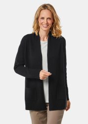 Strickjacke aus Merinowolle - schwarz - Gr. 19 von Goldner Fashion