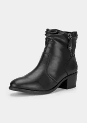 Stiefeletten mit Blockabsatz - schwarz - Gr. 37 von Goldner Fashion