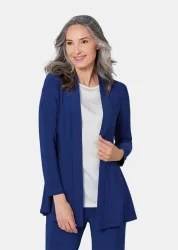 Weich fallende Jersey-Longjacke - royalblau - Gr. 21 von Goldner Fashion