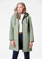 Wasserdichte Funktionsjacke mit Reflektoren - graugrün - Gr. 20 von Goldner Fashion
