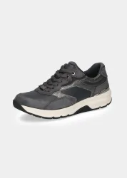 Sneaker aus Rau- und Glattleder mit Dämpfung - grau - Gr. 37 von Goldner Fashion