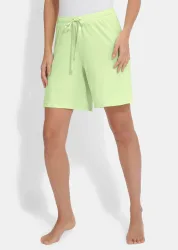 Pyjama-Shorts aus weichem Jersey - hellgrün - Gr. 44 von Goldner Fashion
