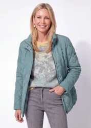 Leichte Steppjacke - graugrün - Gr. 20 von Goldner Fashion