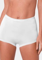 Taillenslip aus Baumwolle - weiss - Gr. 38 von Goldner Fashion