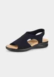 Sandalen aus Stretch - schwarz - Gr. 36 von Goldner Fashion