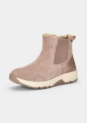 Stiefeletten mit Elastikeinsatz - taupe - Gr. 37 von Goldner Fashion
