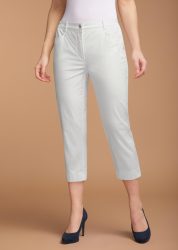 7/8-Baumwollhose Klassik-Schnitt - cremeweiss - Gr. 26 von Goldner Fashion