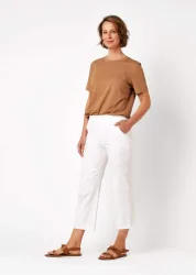 Sommerhose in 3/4-Länge - weiss - Gr. 38 von Goldner Fashion