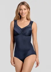 Figurformender Body mit Spitze - marine - Gr. 75 B von Goldner Fashion