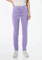 Super-Stretch-Jeans BELLA - flieder - Gr. 24 von Goldner Fashion