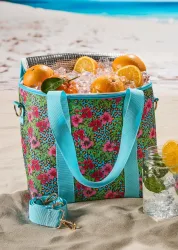 Kühltasche - türkis / bunt / gemustert - Gr. Einheitsgröße von Goldner Fashion