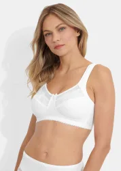 BH ohne Bügel mit Spitze - weiss - Gr. 85 B von Goldner Fashion