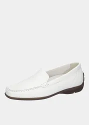 Slipper aus echtem Leder - weiss - Gr. 4 von Goldner Fashion