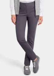 Schmale Bengalinhose LOUISA innen angeraut - anthrazit - Gr. 19 von Goldner Fashion