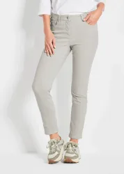 7/8-Jeans BELLA in Super-Stretch-Qualität - grau - Gr. 195 von Goldner Fashion
