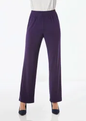 Bequeme Slinky-Hose VERA - lila - Gr. 48 von Goldner Fashion