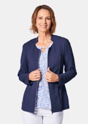 Blazer in leicht elastischer Qualität - marine - Gr. 21 von Goldner Fashion