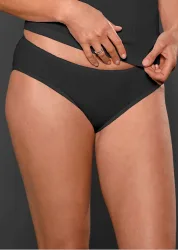 Slip aus Reiner Baumwolle - schwarz - Gr. 38 von Goldner Fashion