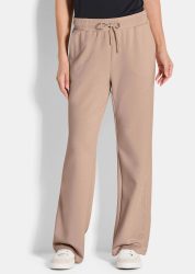 Freizeithose aus weichem Viskose-Jersey - beige - Gr. 50 von Goldner Fashion
