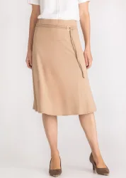 Jerseyjupe - beige - Gr. 38 von Goldner Fashion