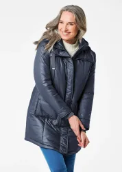 Sportiver Anorak mit warmer Wattierung - marine - Gr. 20 von Goldner Fashion
