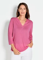Shirt aus luftigem Viskosejersey - pink - Gr. 25 von Goldner Fashion