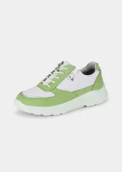 Sneaker mit herausnehmbarem Fußbett - grün / weiss - Gr. 40 von Goldner Fashion