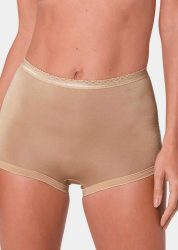 Taillenslip aus Baumwolle - caramel - Gr. 38 von Goldner Fashion