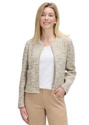 Bouclé-Cardigan mit Reissverschluss - beige - Gr. 40 von Goldner Fashion
