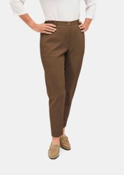 Trageangenehme Rippenhose Comfort-Schnitt - braun - Gr. 22 von Goldner Fashion