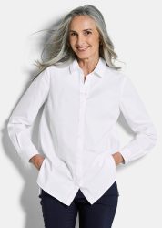Hemdbluse aus reiner Baumwolle - weiss - Gr. 21 von Goldner Fashion