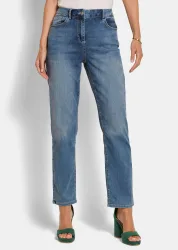 Jeanshose CARLA in geradem Schnitt - hellblau - Gr. 26 von Goldner Fashion