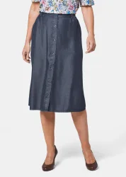 Tencel-Jupe - marine - Gr. 24 von Goldner Fashion