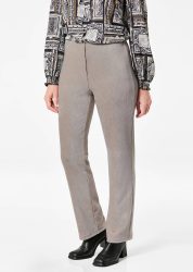 Cordhose CARLA aus Jersey - stein - Gr. 23 von Goldner Fashion