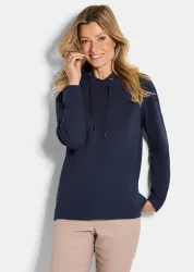 Sweatshirt mit Kordeln - marine - Gr. 19 von Goldner Fashion