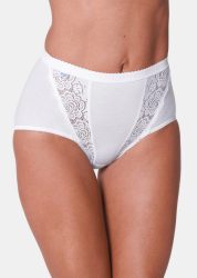 4er-Pack Taillenslip mit Spitzeneinsatz - weiss - Gr. 38 von Goldner Fashion
