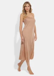 Negligé mit Spaghettiträgern - caramel - Gr. 38 von Goldner Fashion