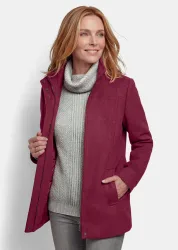 Elegante Jacke mit Stehkragen - bordeaux - Gr. 21 von Goldner Fashion
