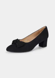 Pumps aus Leder in Komfort-Weite - schwarz - Gr. 40 von Goldner Fashion