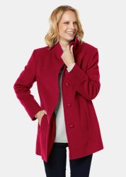 Unentbehrliche Wolljacke mit feinen Details - dunkelrot - Gr. 20 von Goldner Fashion