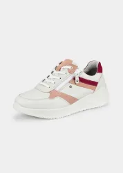 Sneaker mit Reissverschluss - weiss / pink - Gr. 38 von Goldner Fashion