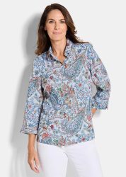 Paisley-Bluse mit Hemdkragen - bunt / gemustert - Gr. 21 von Goldner Fashion