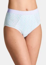 Baumwoll-Bauchwegslip im Mehrfachpack - weiss / grün / blau - Gr. 40 von Goldner Fashion