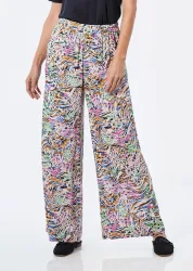 Hose mit weitem Bein - bunt / gemustert - Gr. 19 von Goldner Fashion