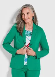 Jersey-Blazer - grün - Gr. 20 von Goldner Fashion