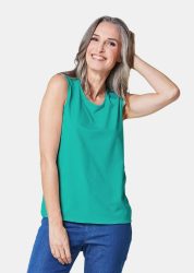 Gepflegtes Top in formstabiler Ware - türkis - Gr. 40 von Goldner Fashion